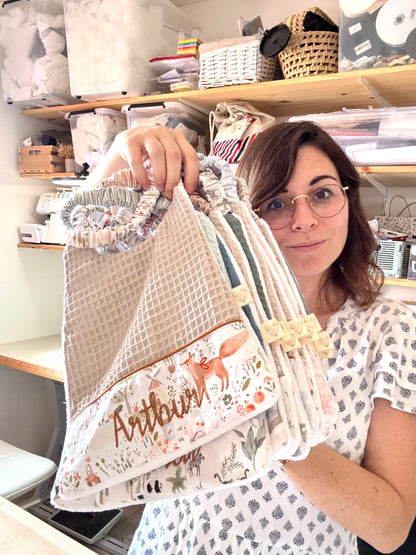 Serviette de cantine imperméable personnalisée