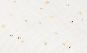 Gaze coton pois doré