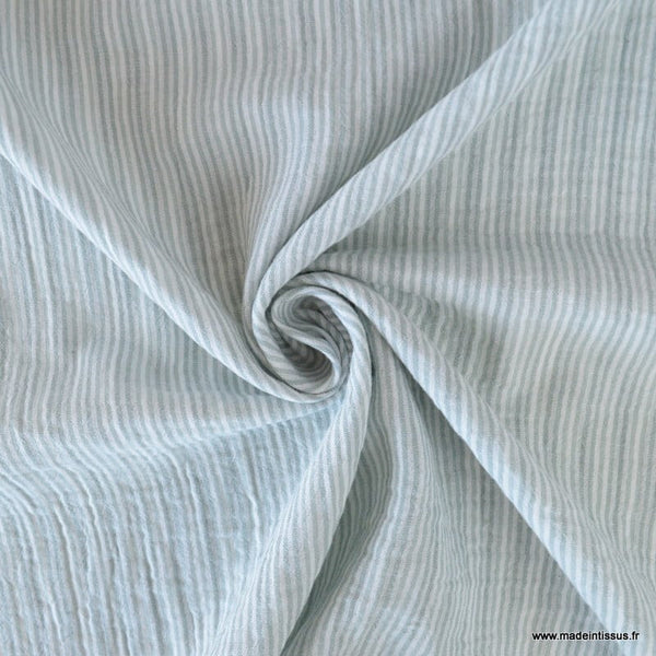Gaze bleu gris