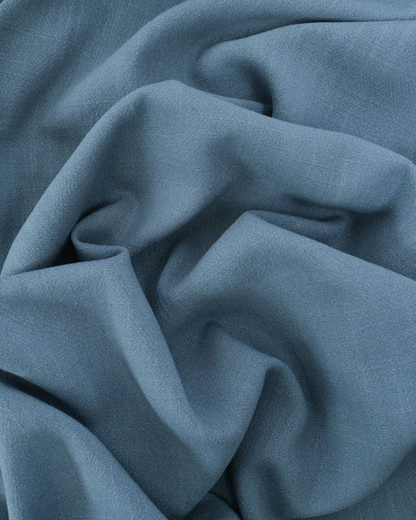 Lin coton bleu denim